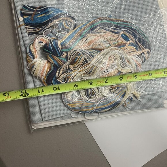 VTG 90'Dimensions Counted Cross Stitch Kit Clipper Ship Voyage 16"x18" Nautical - Picture 6 of 8